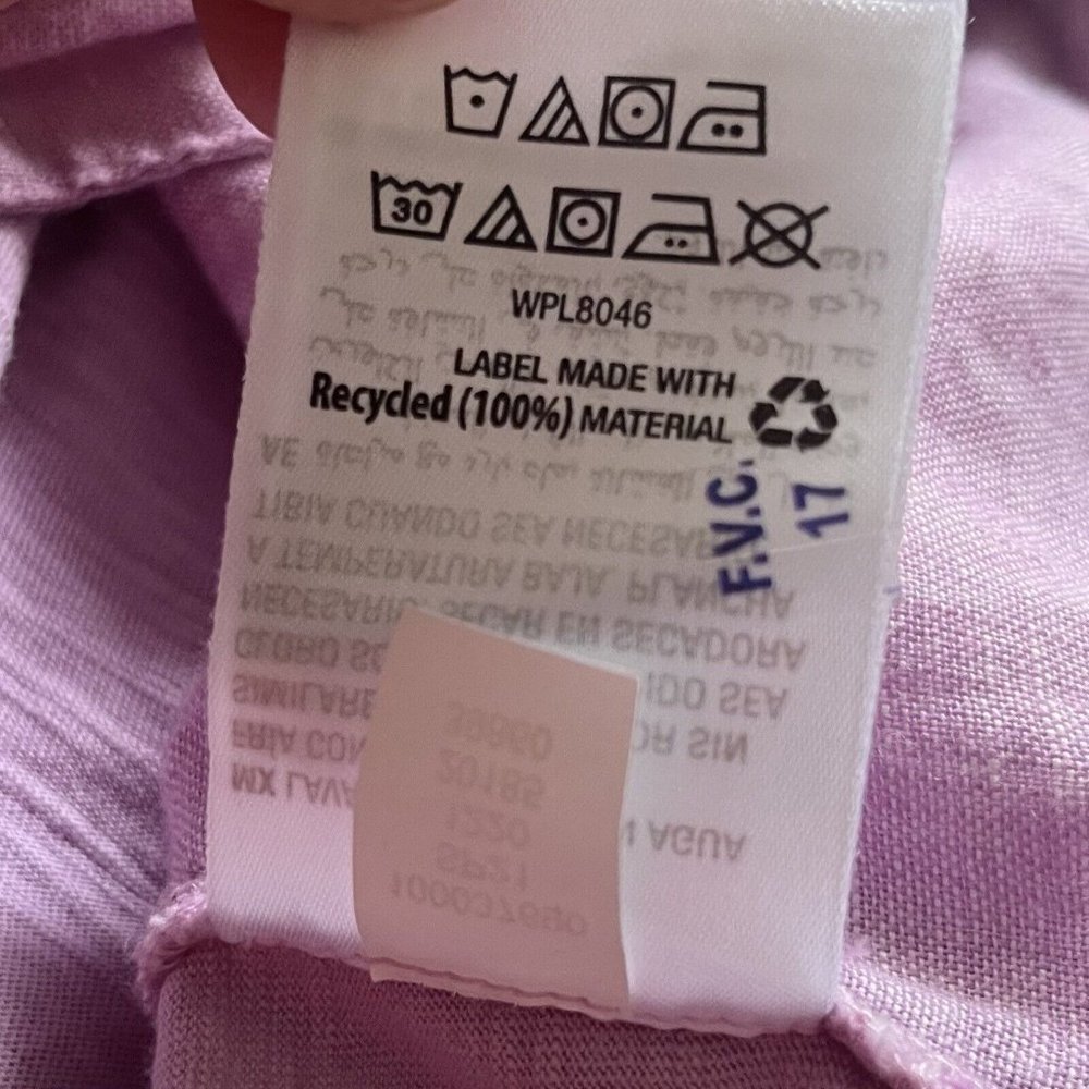 Linen Lavender Button Down Shirt - Picture 9 of 9